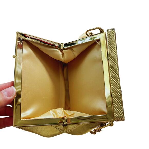 Vintage 1950s Gold Lamé Evening Bag - Picture 11 of 15